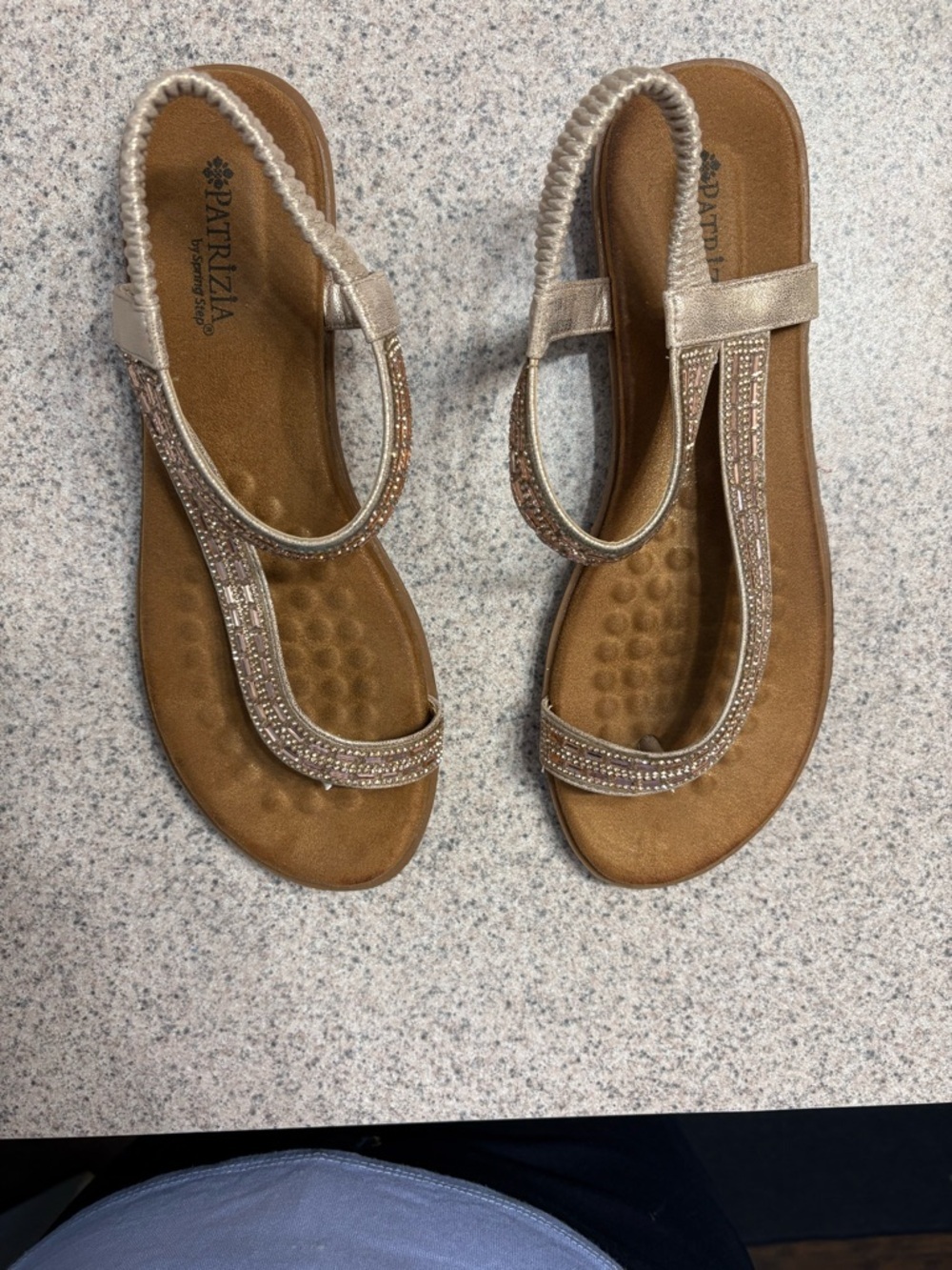Patrizia Rose Gold Embellished Slingback Sandals - Picture 2 of 5